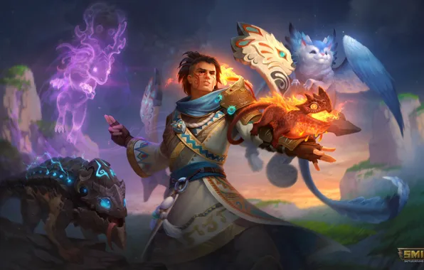 Picture guy, Smite, magical animals, Hou Yi