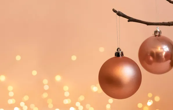 Picture balls, background, balls, branch, Christmas, New year