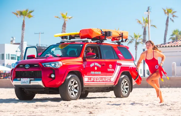 Picture Beach, Girl, CA, Toyota, Beach, San Diego, Rescuers, Toyota, San Diego, Lifeguards