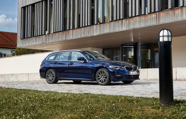 Picture lawn, BMW, 3-series, universal, dark blue, 3P, 2020, G21, 330d xDrive Touring