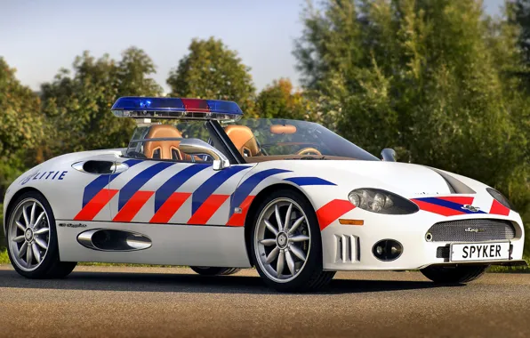 Picture 2006, convertible, convertible, Spyder, Spyker, exterior, exterior, police car, police car, Spyker Cars N.V., Spyker …