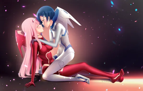 Picture girls, anime, art, Ichigo, 002, Darling In The Frankxx, Cute in France