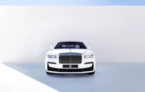 Picture White, Rolls Royce, Ghost, V12, Front, 2020, 571 HP, Система Planar, 6.75-литровый бензиновый двигатель V12