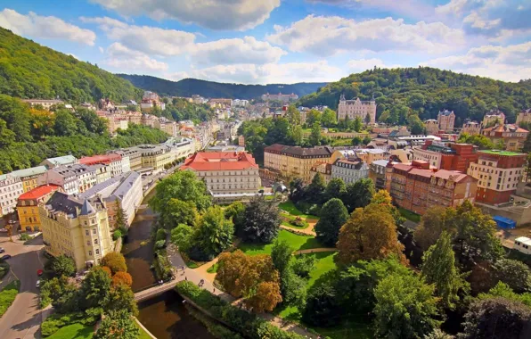 Picture home, Czech Republic, resort, street, Karlovy Vary
