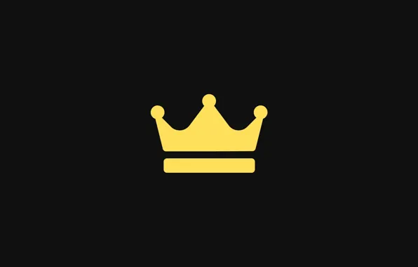 Picture background, black, minimalism, crown