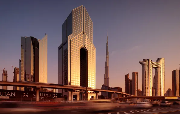 Picture road, building, home, Dubai, Dubai, skyscrapers, UAE, UAE, Sheikh Zayed Road, Шоссе шейха Зайда