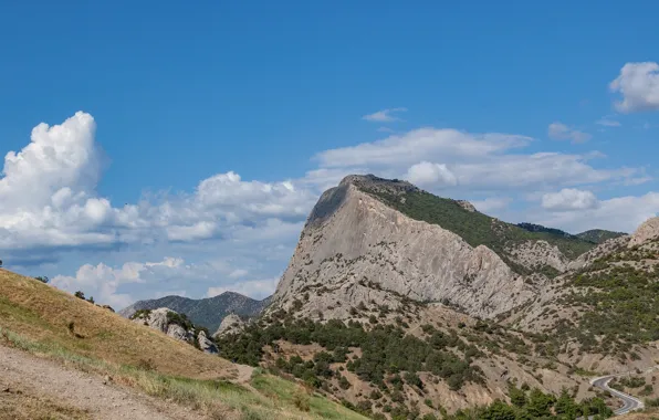 Picture mountains, nature, Crimea, Sudak