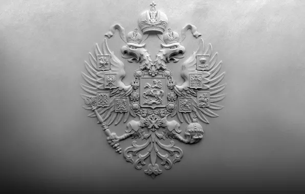 Picture wall, coat of arms, Russia