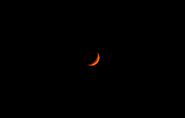 Picture the sky, night, minimalism, Crescent