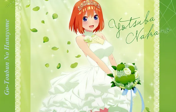 Picture corset, red, the bride, Diadema, wedding dress, the bride's bouquet, go-toubun no hanayome, nakano yotsuba, …