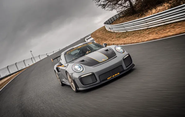 Picture overcast, speed, 911, Porsche, racing track, GT2 RS, 991, Edo Competition, 2020