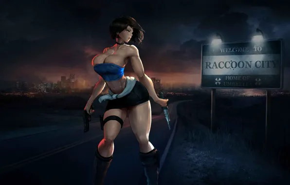 Picture Beautiful, resident evil, anime, Game, weapons, knives, raccoon city, hentai, Jill valentine