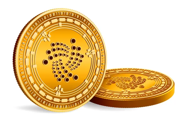 Picture coins, white, gold, fon, coins, cryptocurrency, iota, iota