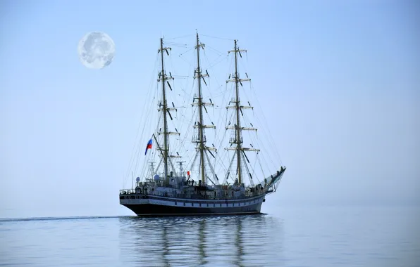 Picture ship, sailing, Pallada