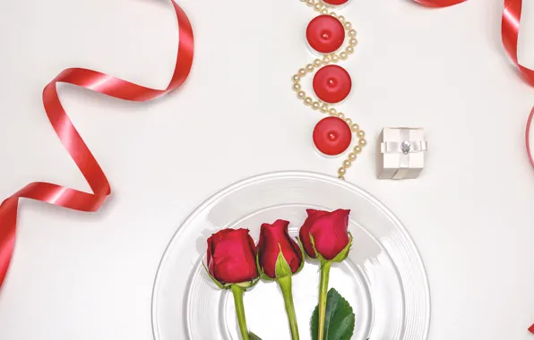 Picture love, roses, candles, Holiday