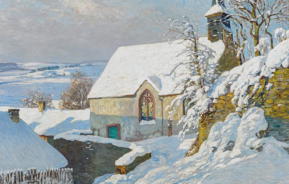 Picture 1914, Christmas time, German painter, German painter, oil on canvas, The Dusseldorf school of art, …