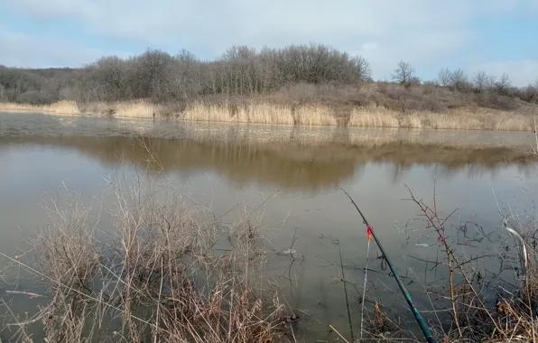 Picture lake, fishing, spring, float, Kote, March 21