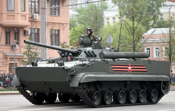 Picture street, infantry fighting vehicle, The BMP-3, The armed forces of Russia, preparing for Victory Parade