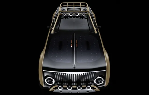 Picture Mercedes-Benz, the concept car, black background, the view from the top, Project Maybach