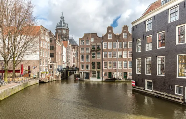Picture city, the city, river, Amsterdam, panorama, Amsterdam, Holland, Netherlands, cityscape, Canal