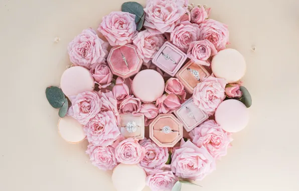 Picture flowers, roses, flowers, box, rings, Jewelry, Boxes, Decoration