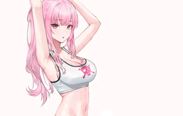 Picture kawaii, girl, hot, sexy, Anime, pink hair, pink, pretty, cute, armpit, steamy