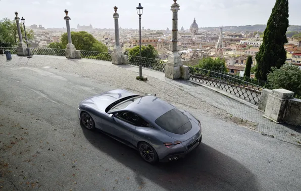 Picture Italy, Ferrari, supercar, the view from the top, Roma, 2020