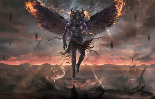 Picture background, wings, the demon