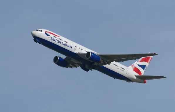 Picture Boeing, flight, the plane, liner, British Airways, 777-236/ER