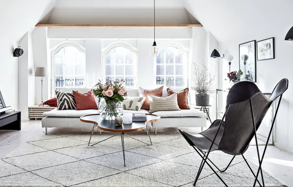 Picture interior, living room, Scandinavian style, Apartment in Gothenburg