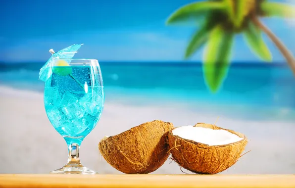 Picture beach, summer, stay, coconut, cocktail, summer, beach, vacation, fruit, drink, coconut, vacation, tropical, palm