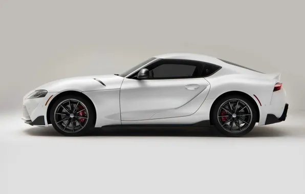 Picture side view, light background, Toyota Supra