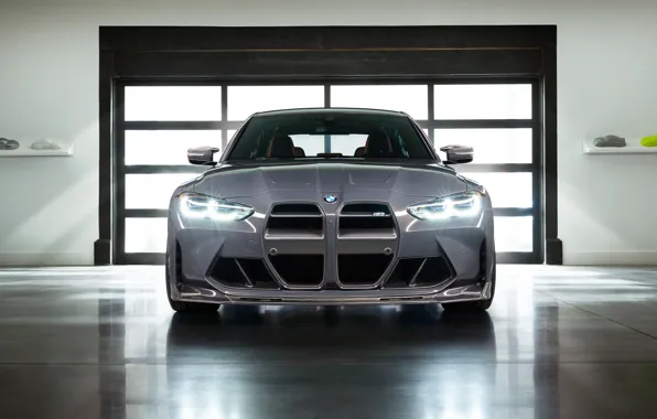 Picture BMW, Light, Front, Vorsteiner, Grey, BMW M3, Face, Garage, Sight, Vorsteiner BMW M3, VRS Aero …