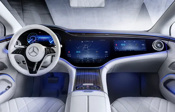 Picture design, interior, technology, luxury, Mercedes, Mercedes EQS