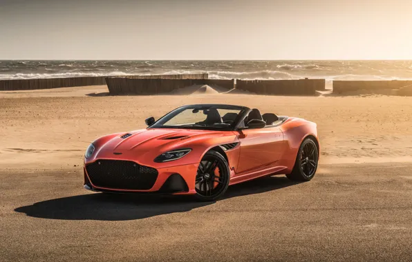 Picture Aston Martin, DBS, Superleggera, convertible, Volante, 2019, 5.2 L., V12 Twin-Turbo, 715 HP, the beach
