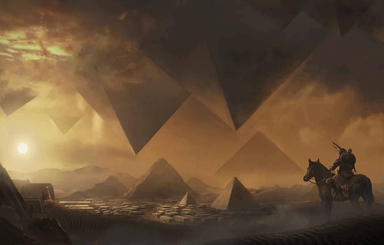 Photo wallpaper multi-platform video game, Eddie Bennun, The Curse of the Pharaohs, Assassin's Cred Origins, The Curse …