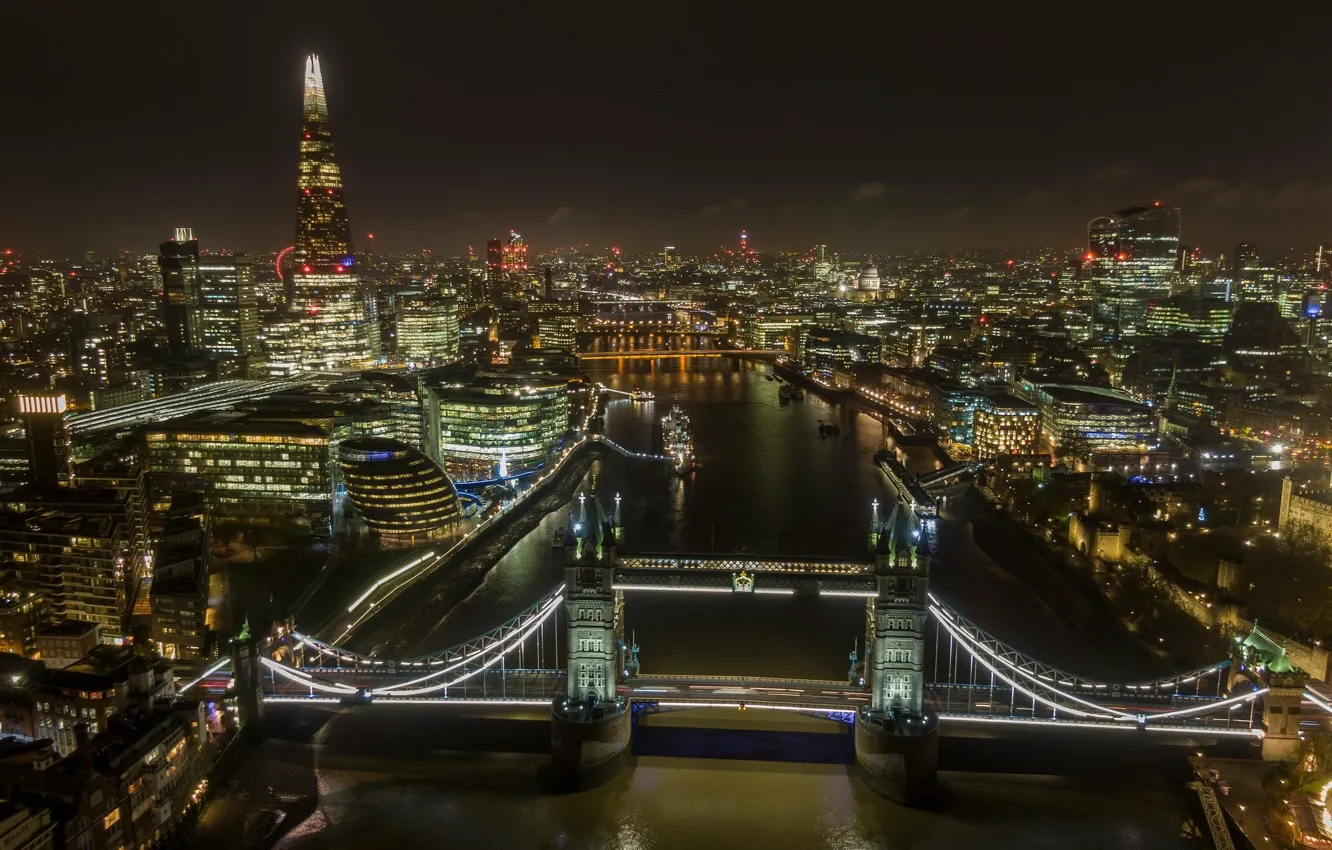 Wallpaper night, bridge, the city, lights, London, UK, Tower Bridge, London  images for desktop, section город - download