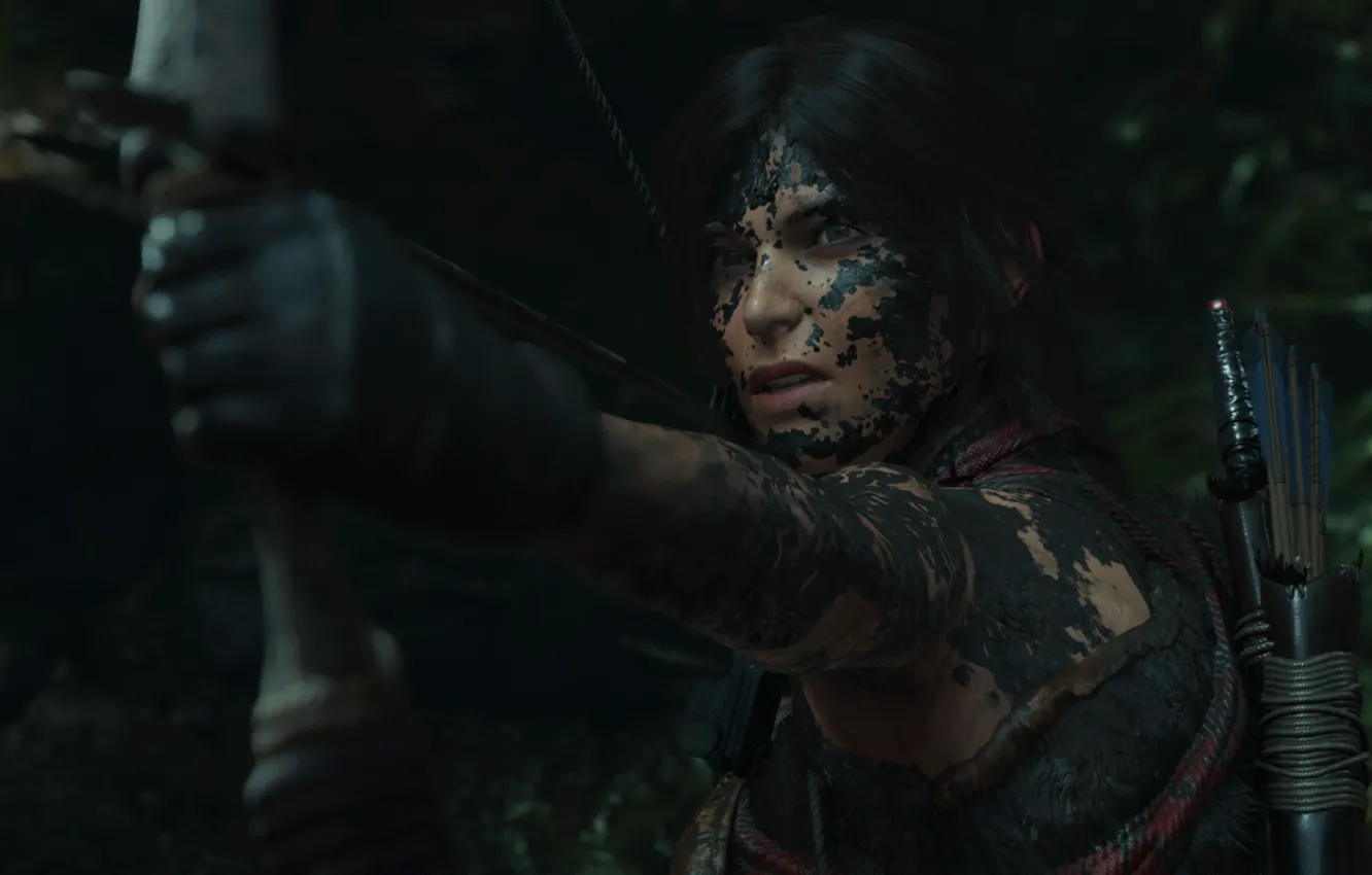 Photo wallpaper bow, jungle, hunting, shadow of the tomb raider