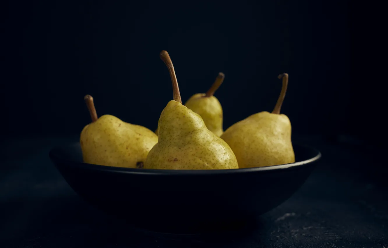 Photo wallpaper background, plate, pear