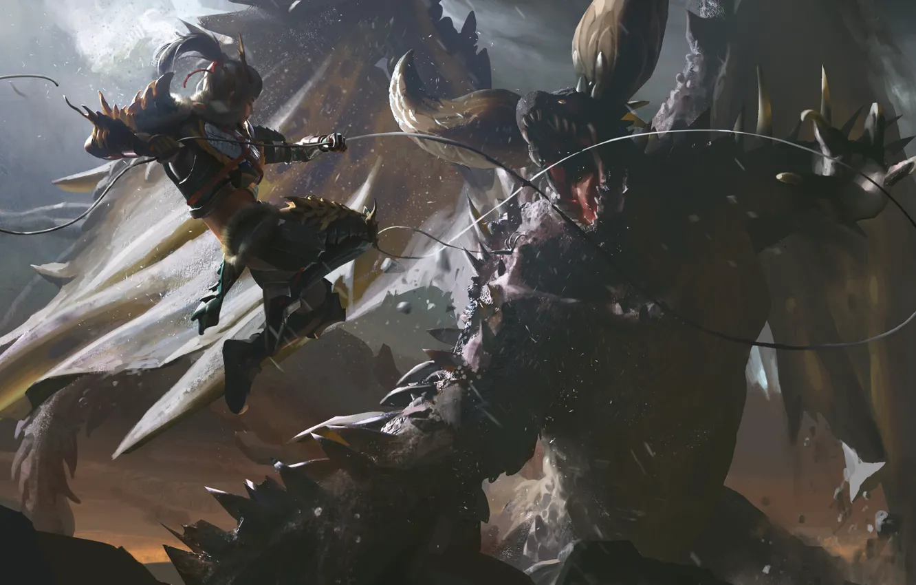 Wallpaper art, Monster Hunter, Diablos images for desktop, section игры -  download