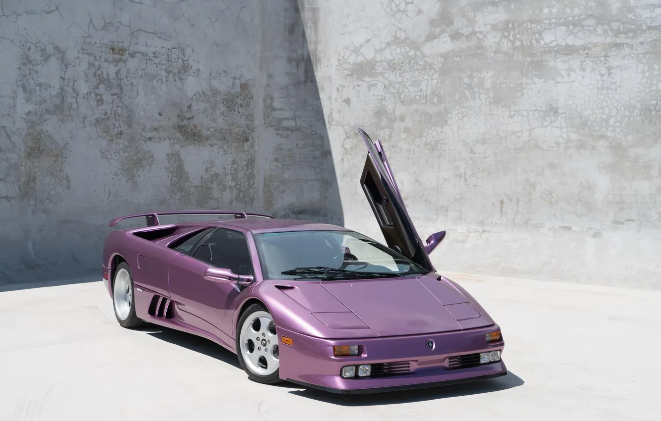 Photo wallpaper Purple, Classic, Supercar, Lamborghini Diablo