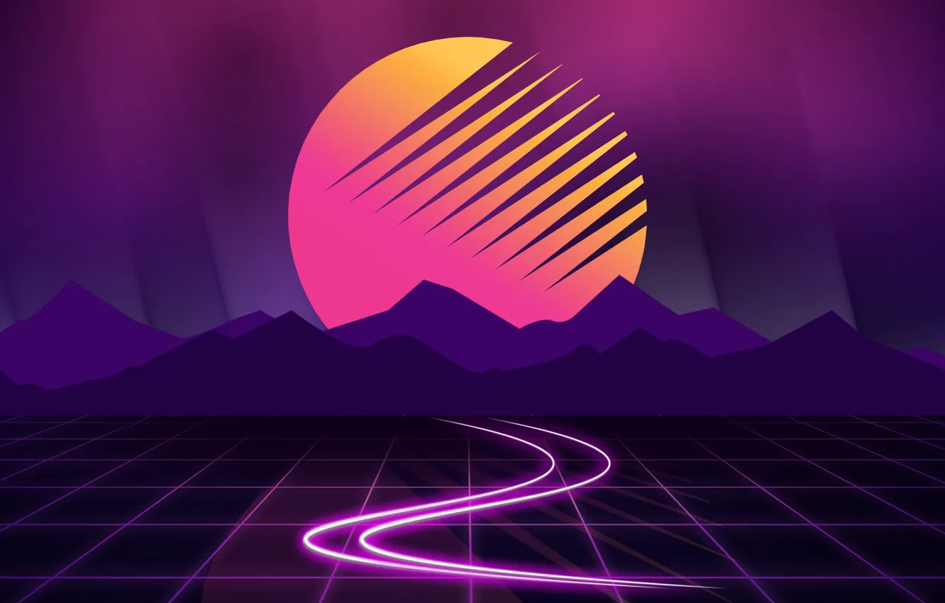 Wallpaper The sun, Mountains, Music, Star, Background, Art, 80s, 80's,  Synth, Retrowave, Synthwave, New Retro Wave, Futuresynth, Sintav, Retrouve,  Outrun images for desktop, section рендеринг - download