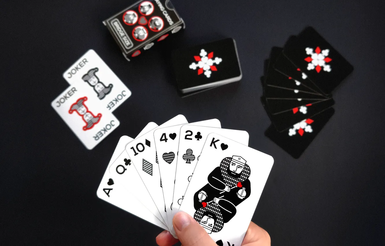 Photo wallpaper card, Joker, poker