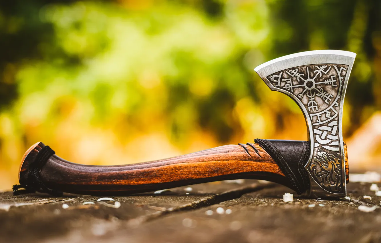Photo wallpaper axe, combat, the Vikings