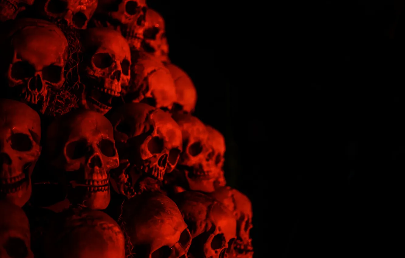 Wallpaper background, black, red, skull images for desktop, section разное  - download