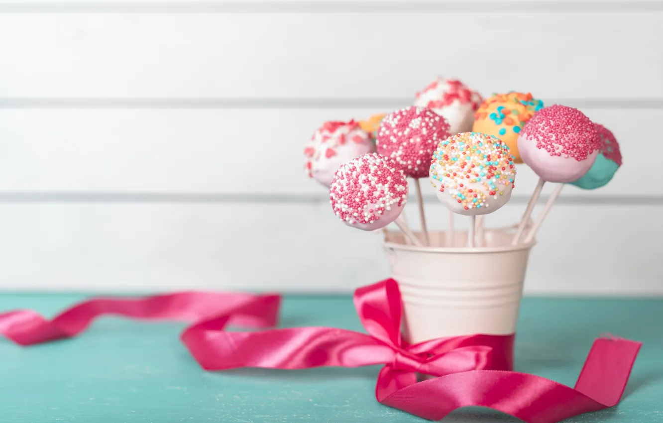 Wallpaper candy, tape, Colorful, bucket, Cake, Lollipop images for desktop,  section еда - download