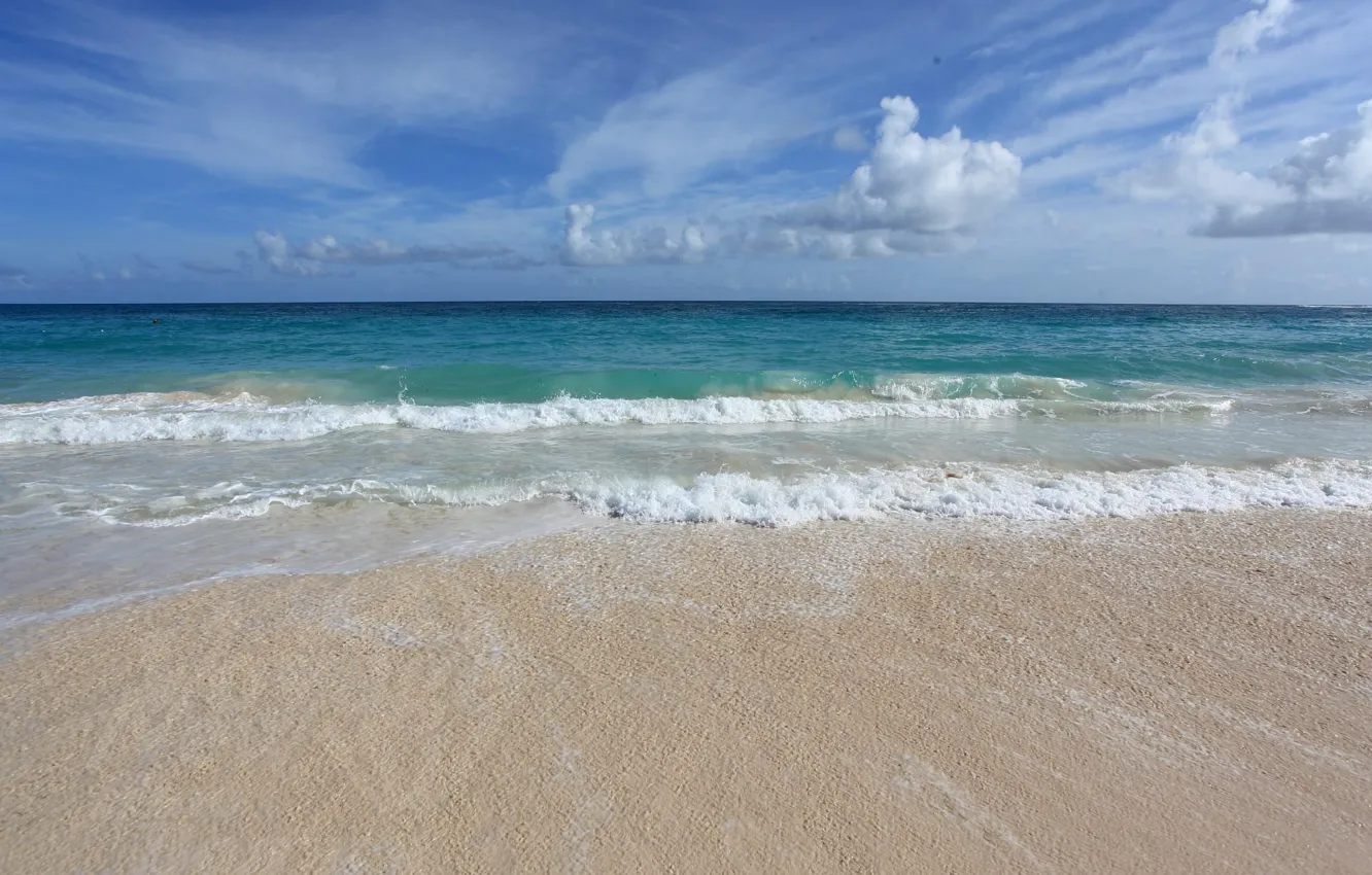 Photo wallpaper sea, Wave, sand.