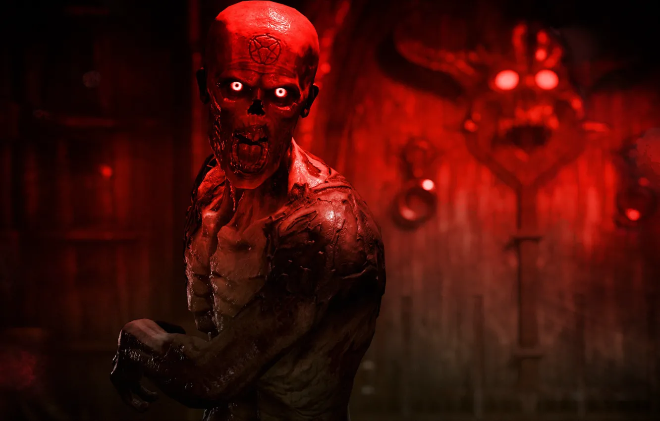 Wallpaper red, blood, game, evil, Doom images for desktop, section игры -  download