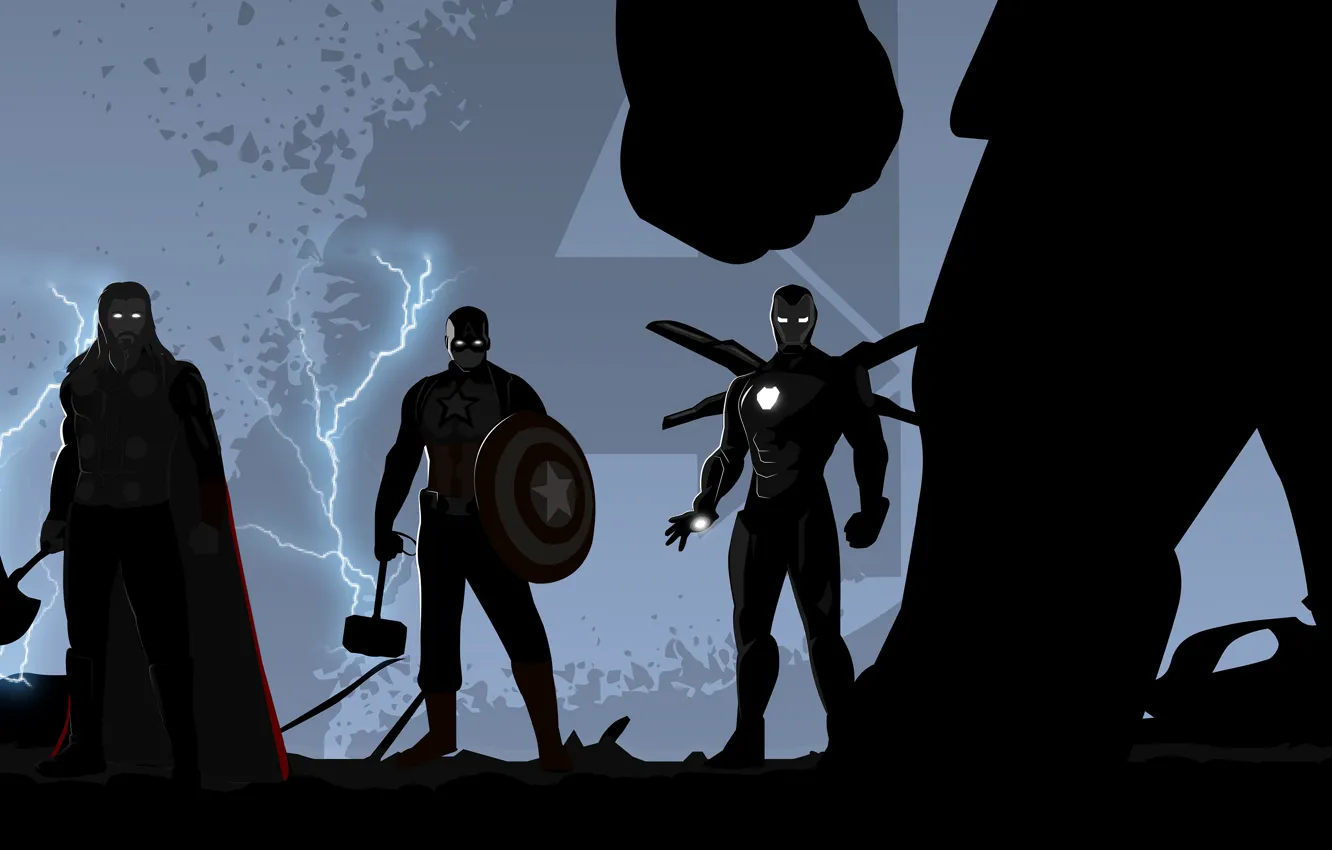 Wallpaper Iron Man, Captain America, Thor, Avengers, Trinity, Thanos,  Avengers: Endgame images for desktop, section фильмы - download