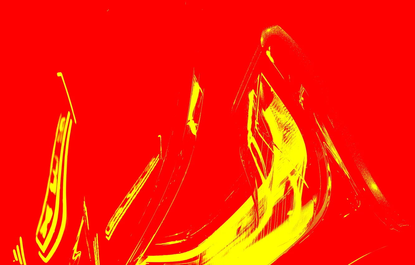 Photo wallpaper line, red, abstraction, yellow, background, curves, the contours
